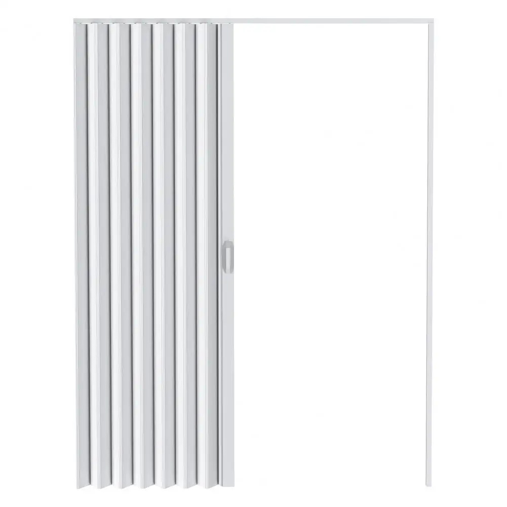 PVC Accordion Folding Door 48/60x80in, Interior Bifold Closet Door with Handle Latch and Full Installation Hardware