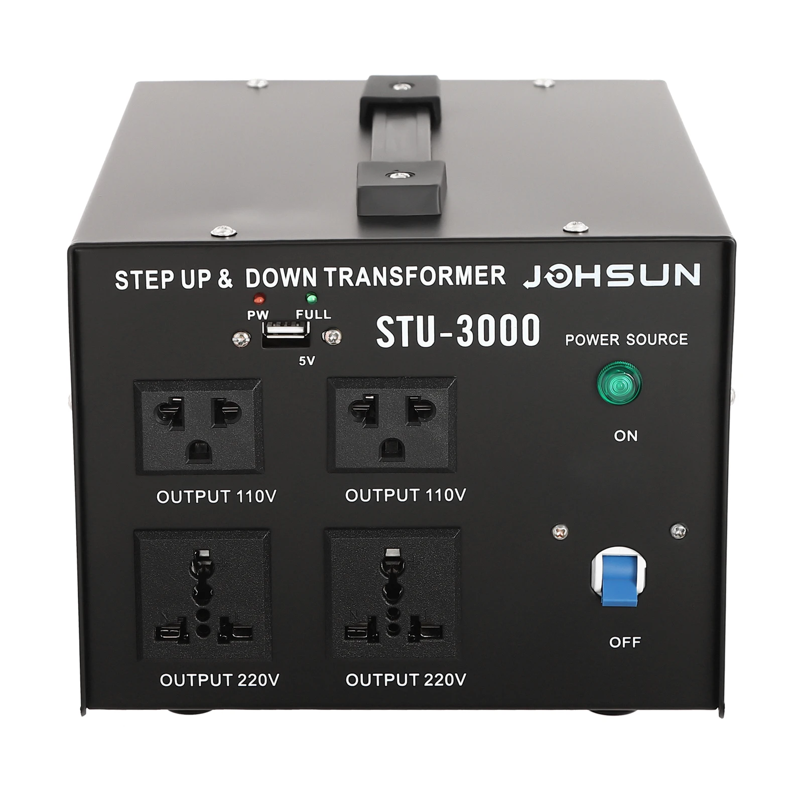 3000W Voltage Converter 110V To 220V (Step Up/Down) – Universal Power Transformer with USB Port, Fits for Travel, Home & Industrial Use