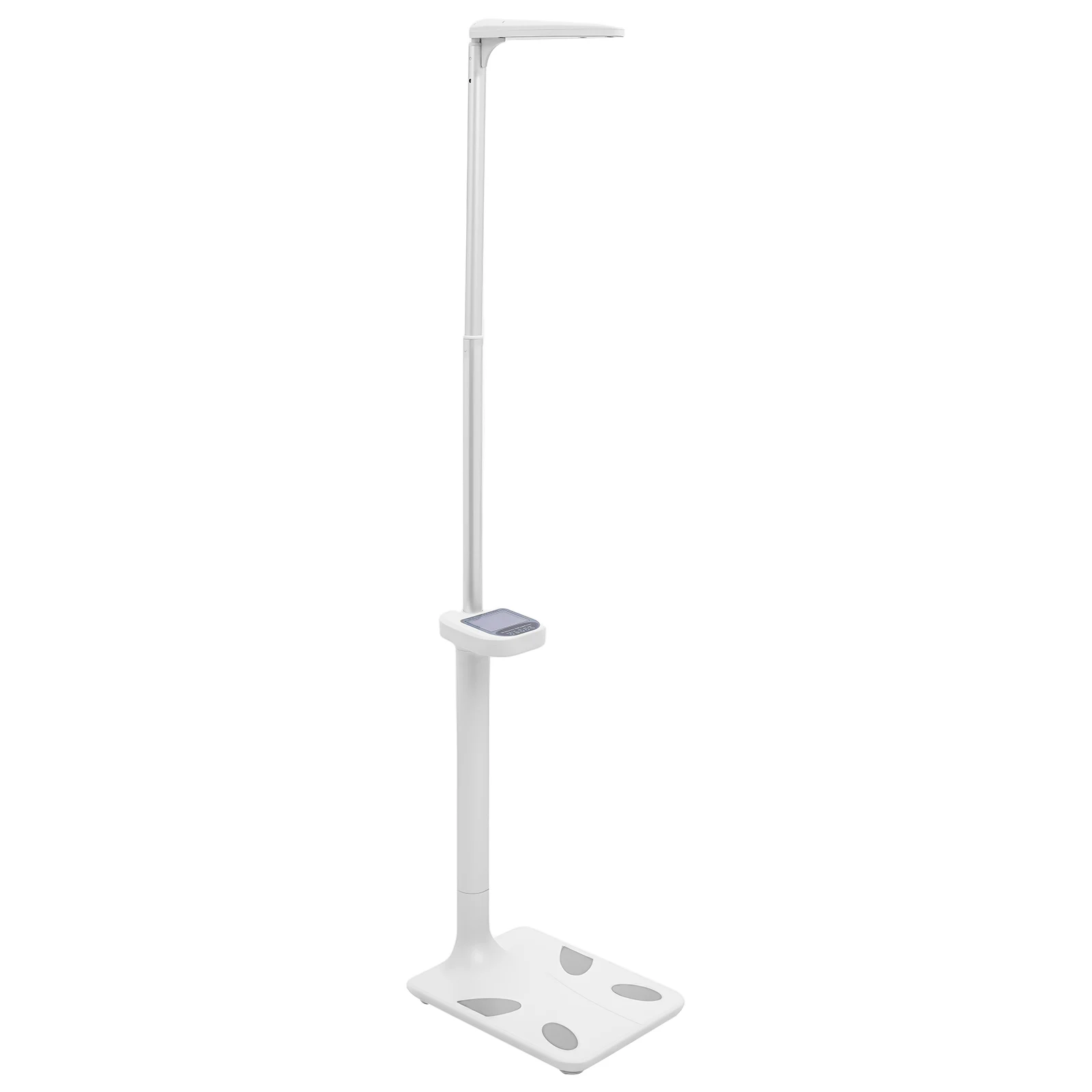 Ultrasonic Height and Weight Scale 200kg/440lbs High Precision Digital Body Fat Analyzer 76.77inch Tall LCD Display with Voice Broadcast Muscle Bone Mass BMI Sturdy Aluminum Base Floor Standing Scale for Home Gym Fitness Weight Loss Health Monitoring
