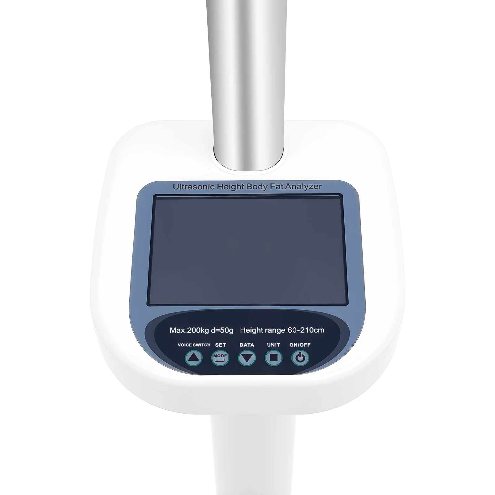 Ultrasonic Height and Weight Scale 200kg/440lbs High Precision Digital Body Fat Analyzer 76.77inch Tall LCD Display with Voice Broadcast Muscle Bone Mass BMI Sturdy Aluminum Base Floor Standing Scale for Home Gym Fitness Weight Loss Health Monitoring