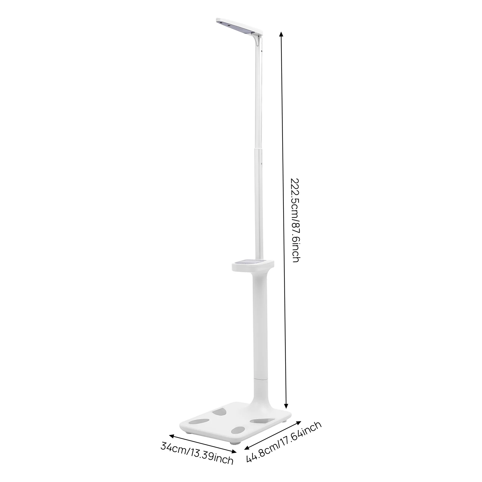 Ultrasonic Height and Weight Scale 200kg/440lbs High Precision Digital Body Fat Analyzer 76.77inch Tall LCD Display with Voice Broadcast Muscle Bone Mass BMI Sturdy Aluminum Base Floor Standing Scale for Home Gym Fitness Weight Loss Health Monitoring