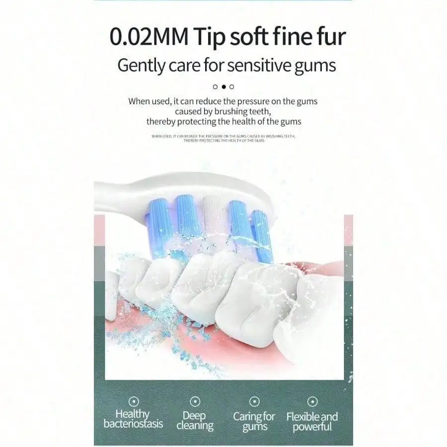 Popular Toothbrush, Adult Household Soft-Bristled Sonic Electric Toothbrush USB Rechargeable Couple Toothbrush, With Four Brush Heads