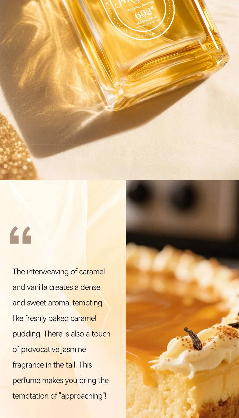 Women Perfume Long-lasting Fresh Caramel Vanilla - 10H Naturally Refreshing Romantic Encounter Gourmand Sweet EDP Spray