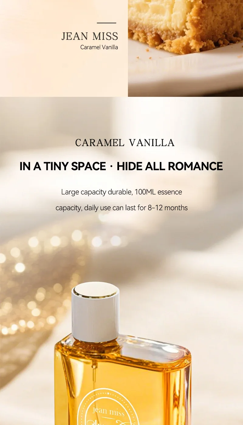 Women Perfume Long-lasting Fresh Caramel Vanilla - 10H Naturally Refreshing Romantic Encounter Gourmand Sweet EDP Spray