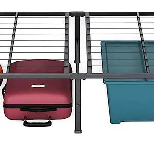 BestMassage Twin Metal Foldable Bed Frame Heavy Duty Steel Slats 6 Legs No Box Spring Easy Assembly Under-Bed Storage For Home