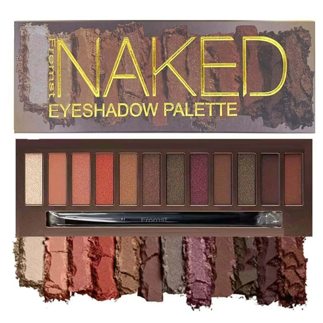 12-Color Eyeshadow Palette, Mirror Packaging, Pearlescent Shimmer, Stage Makeup Effect, Long-Lasting, Easy to Apply, Waterproof