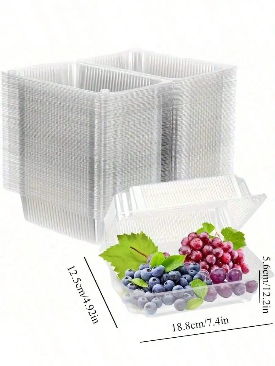 Food Grade Clear Disposable Pastry Boxes 50 - Pack, Airtight Cake & Dessert Storage Containers | Commercial & Home Use