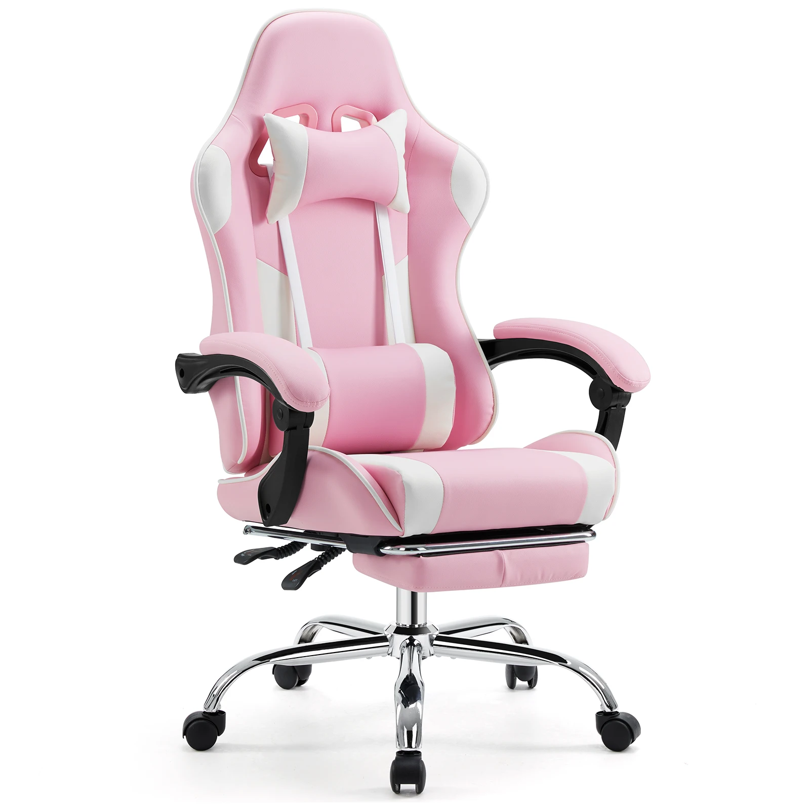 MCQ Gaming Chair Video Game Desk Ergonomic Office Chair with Footrest and Lumbar Support Height Adjustable with 360° Swivel