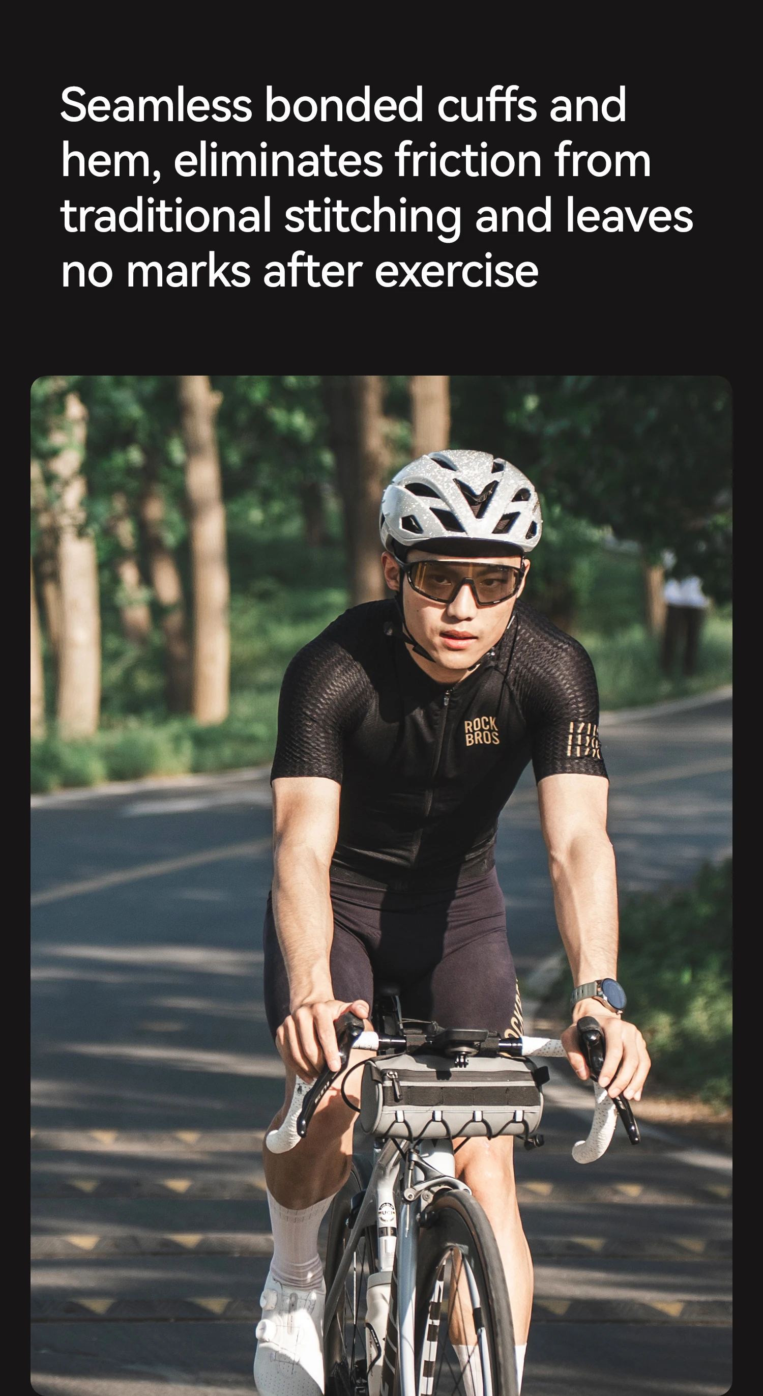 ROCKBROS Summer Cycling Short Sleeve Jersey Lightweight Quick Dry Breathable Sunscreen Jersey High Elastic Men Cycling Clothing