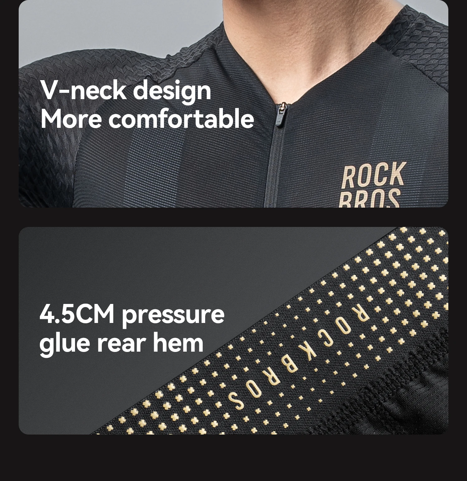 ROCKBROS Summer Cycling Short Sleeve Jersey Lightweight Quick Dry Breathable Sunscreen Jersey High Elastic Men Cycling Clothing