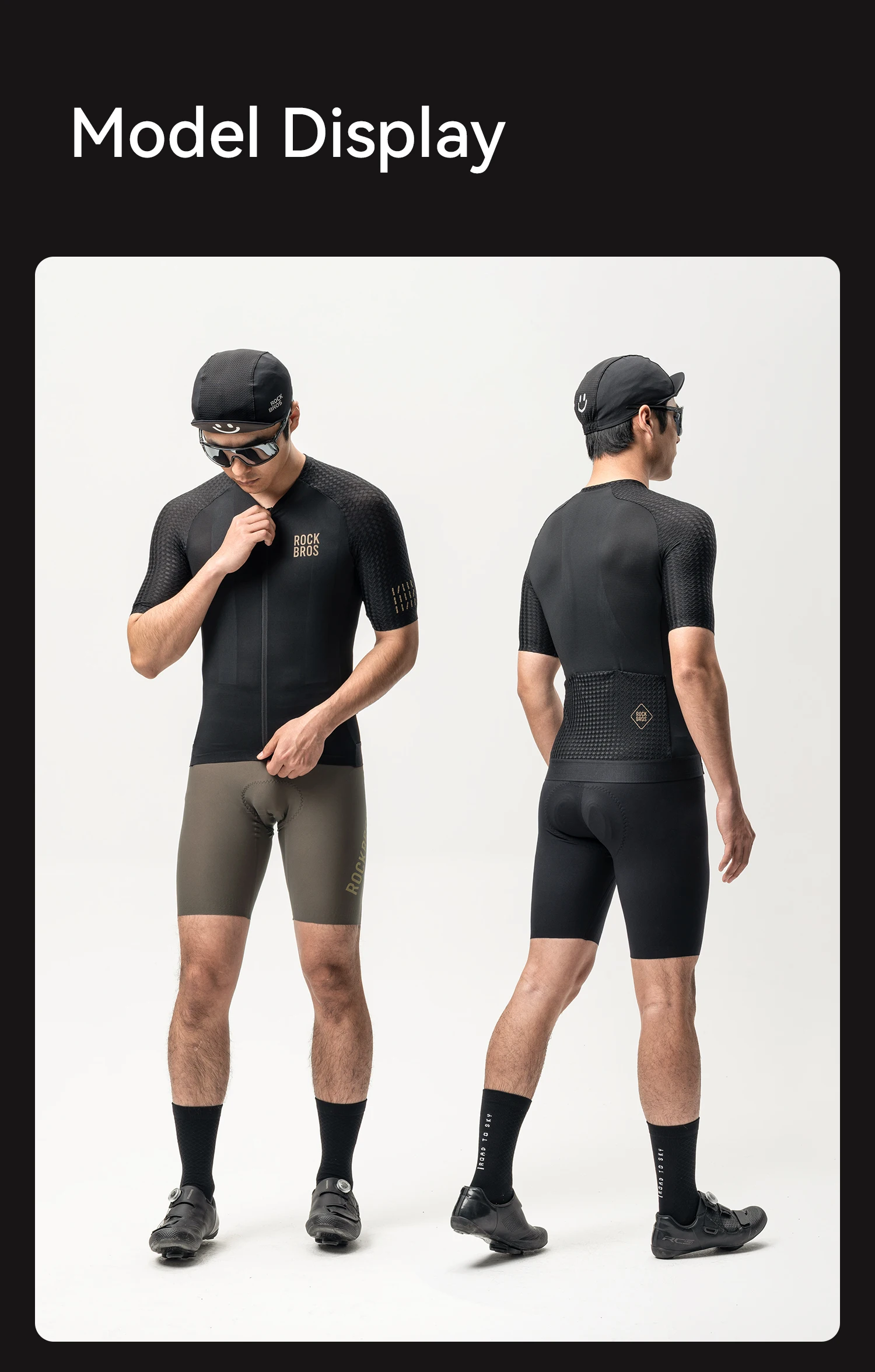 ROCKBROS Summer Cycling Short Sleeve Jersey Lightweight Quick Dry Breathable Sunscreen Jersey High Elastic Men Cycling Clothing