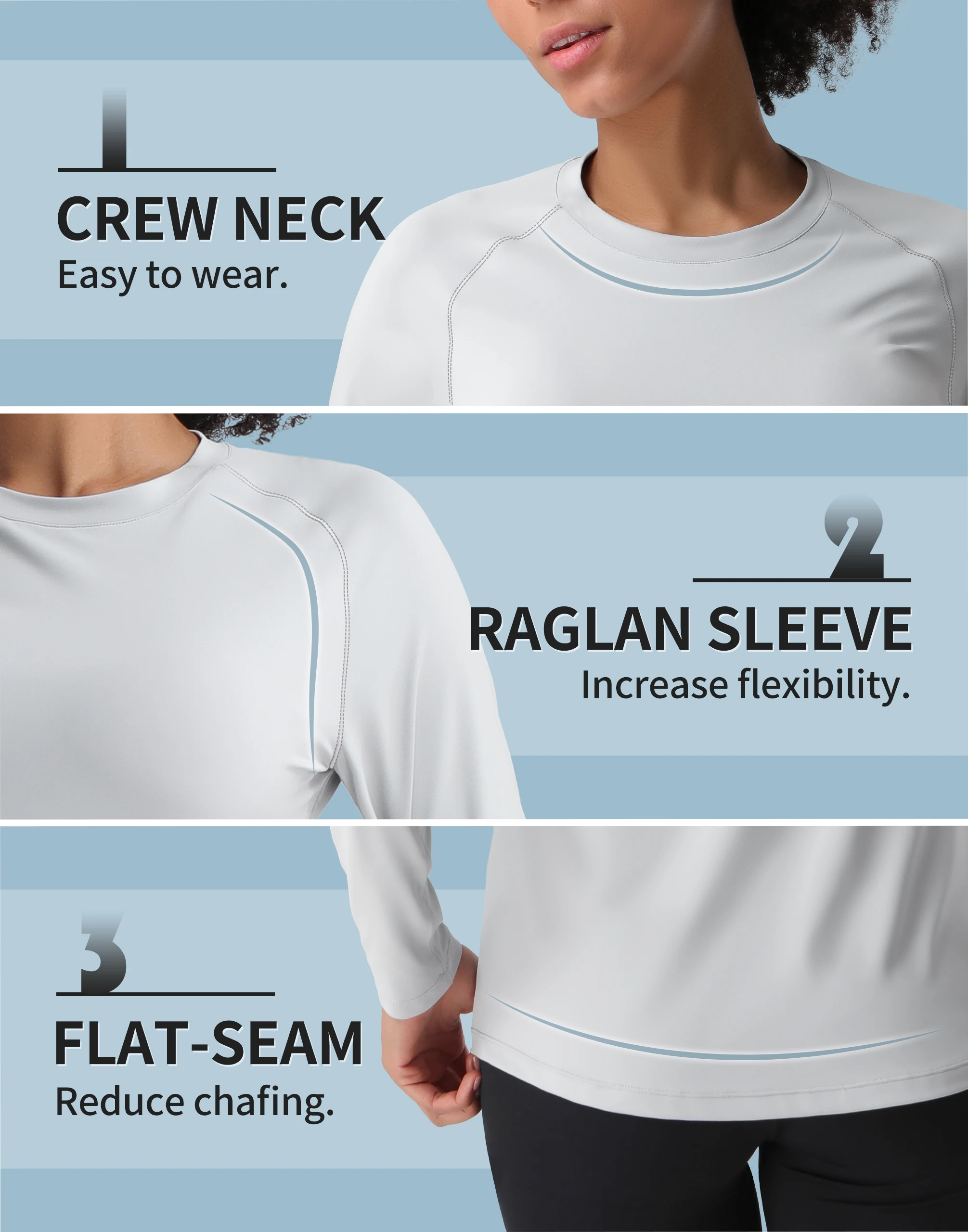 Pioneer Camp Hiking Long Sleeve T-shirt Rash Guard for Women Sun Shirts UPF 50+ SPF UV Protection Workout Tops Running Quick Dry