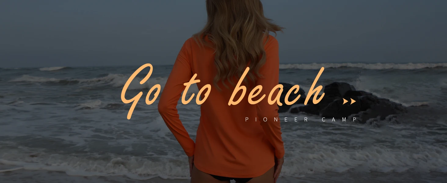 Pioneer Camp Hiking Long Sleeve T-shirt Rash Guard for Women Sun Shirts UPF 50+ SPF UV Protection Workout Tops Running Quick Dry