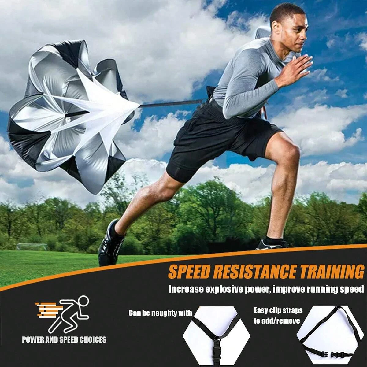 Speed Agility Training Set,Includes 12 Rung 20ft Adjustable Agility Ladder,12 Sports Cones,4 Steel Stakes,1 Resistance Parachute