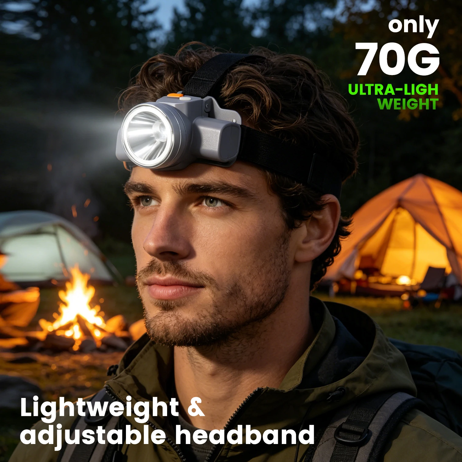 Super Bright Led Flashlight, Long Battery Life, USB Fast Charging, Two Modes (High Brightness for over 8 Hours / Medium Brightness for over 12 Hours), Rechargeable Tactical Flashlight, Suitable for Camping, Hiking, Emergencies, and Outdoor Activities