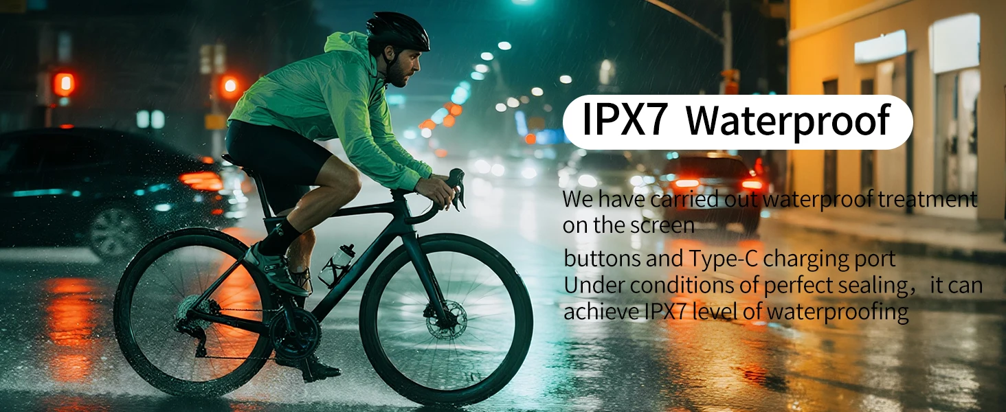 BIKEVEE Rechargeable GPS Wireless Bike Cycling Computer Waterproof USB-C Wireless Bicycle Speedometer Odometer Stopwatch with Auto Backlight Altitude Gradient Speed Mileage Riding Accessories