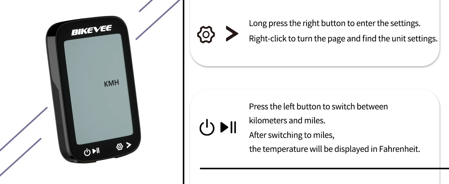BIKEVEE Rechargeable GPS Wireless Bike Cycling Computer Waterproof USB-C Wireless Bicycle Speedometer Odometer Stopwatch with Auto Backlight Altitude Gradient Speed Mileage Riding Accessories