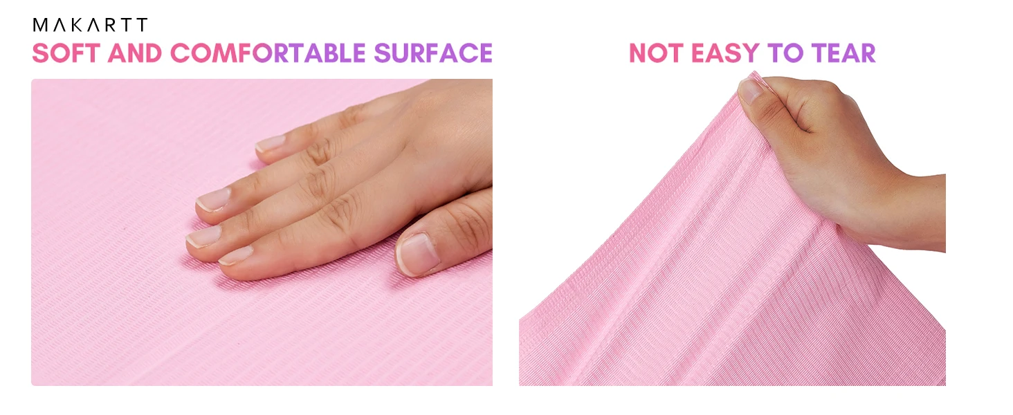 Makartt Disposable Nail Mats: 50Pcs Pink Fordable Nail Paper Towels for Table Acrylic Nail Practice Sheet 3 Ply Waterproof Nail