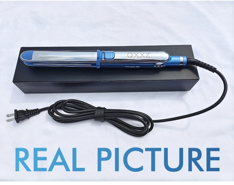 QXXZ Customized Hair Straightener Flat Iron LED Temperature Light Display Titanium Plate Rapid Heating Styling Tools