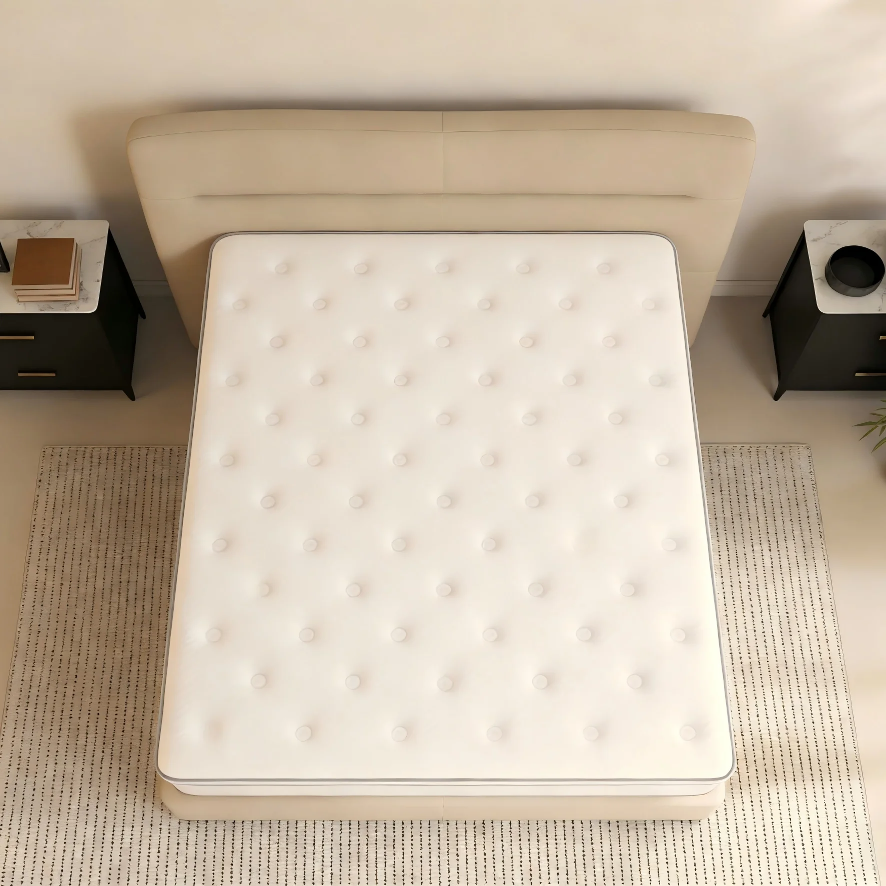 14 Inch Queen Size Hybrid Mattresses in a Box | Medium Firm and Individual Pocket Springs Motion Isolation