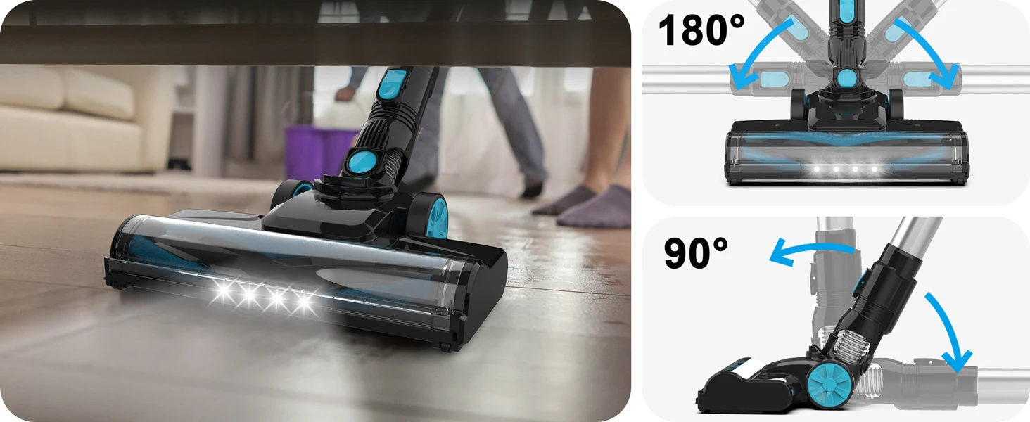 INSE V770 Cordless Vacuum Cleaner, 30Kpa 6-in-1 Lightweight Stick Vacuum for Carpet, Hardfloors, Pet Hair