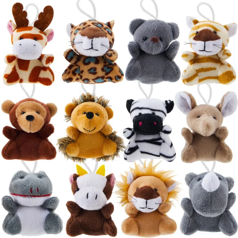 24 Pcs Small Stuffed Animals 3“ Kids Party Favors Bulk Safari Animals Plush Toys Party Stuffers Birthday Favors Classroom Prize
