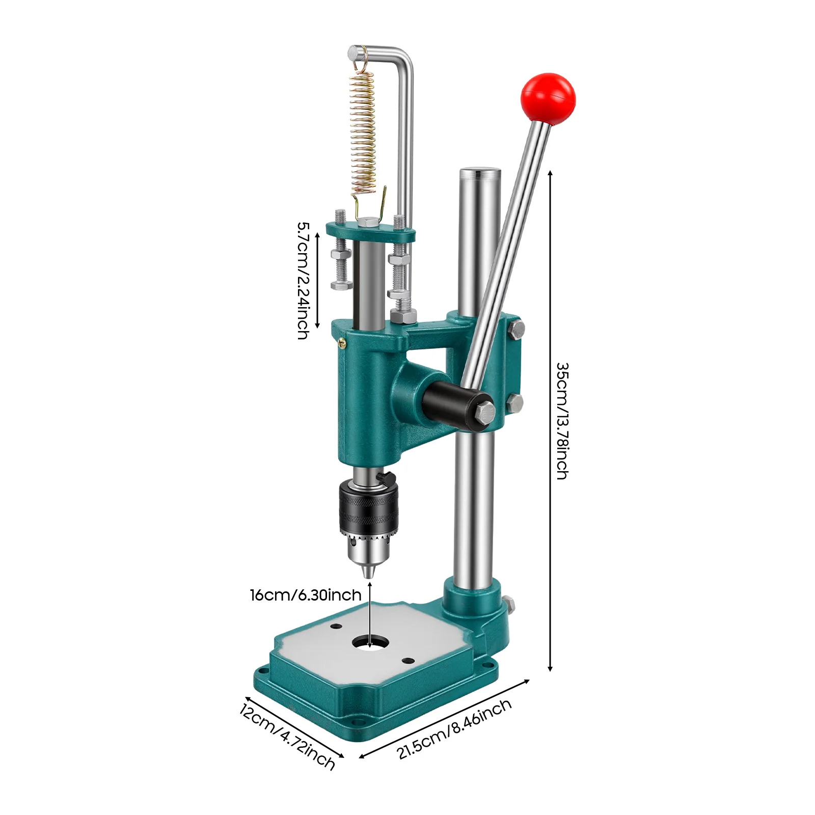 Manual Press Puncher Leather Hole Puncher DIY Adjustable Punching Machine for Wallet Handbag Belt Shoe
