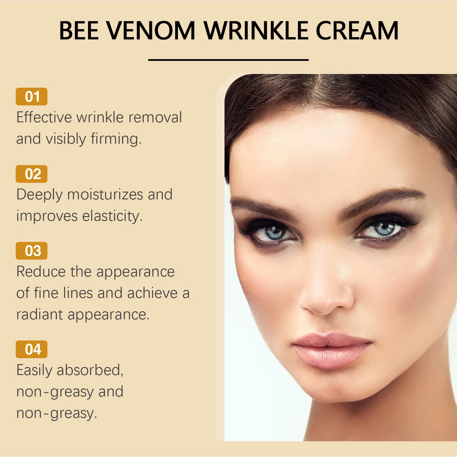 Advanced Bee Venom Face Cream - Nature's Botax for Instant Lifting & Firming,Anti-Aging Moisturizer with Manuka Honey & Collagen