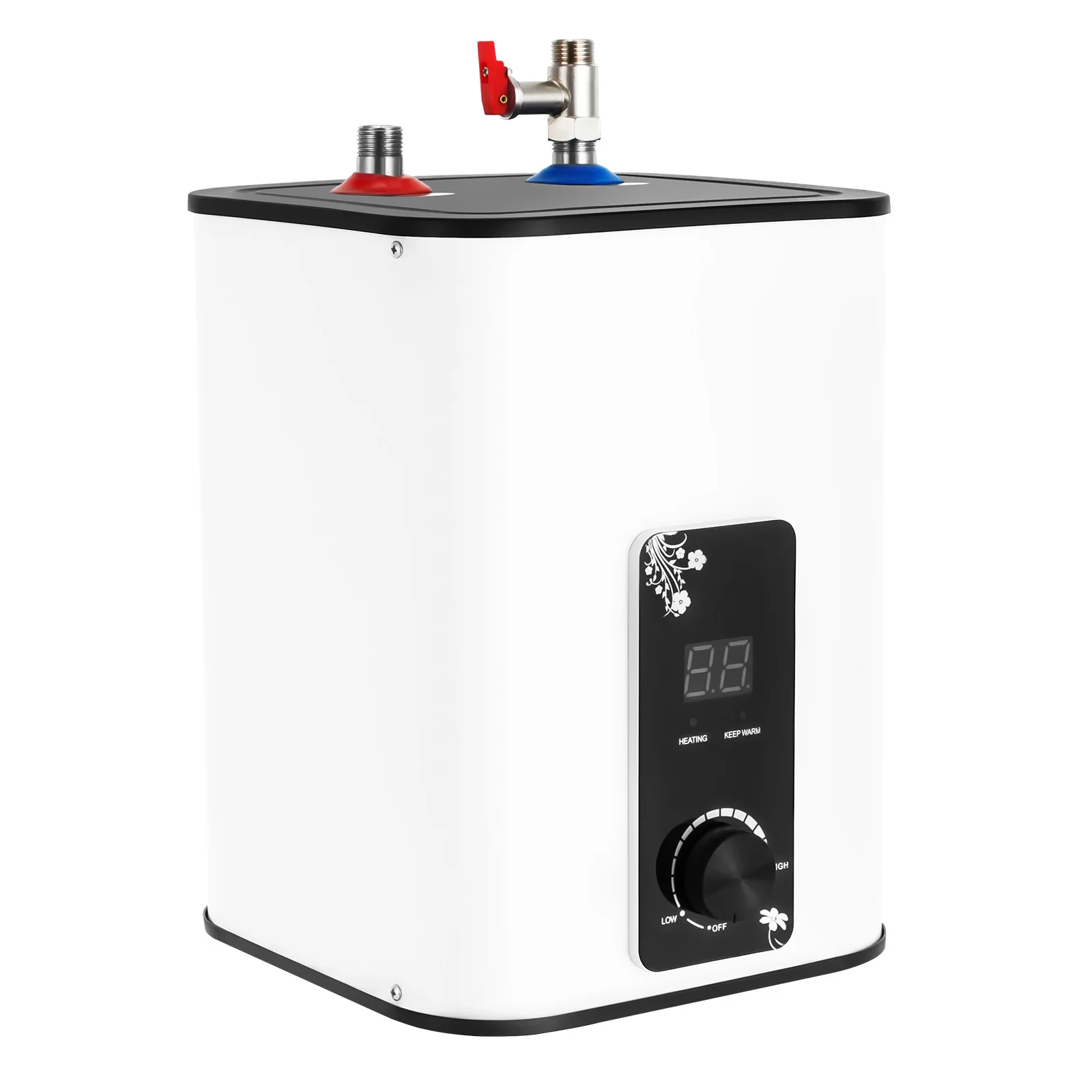 Instant Hot Water Heater 1500W, 8L Electric Mini Tank Water Heater 1500W with Temp Control 32-149°F for Kitchen Bathroom RV