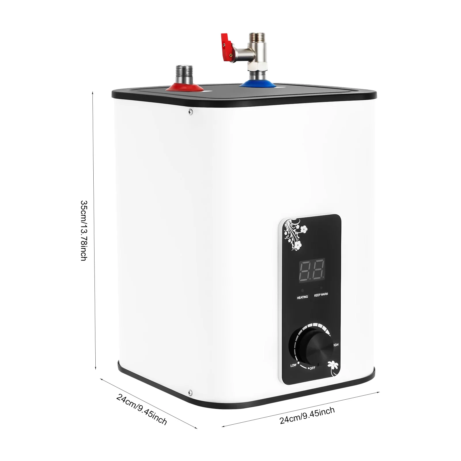 Instant Hot Water Heater 1500W, 8L Electric Mini Tank Water Heater 1500W with Temp Control 32-149°F for Kitchen Bathroom RV