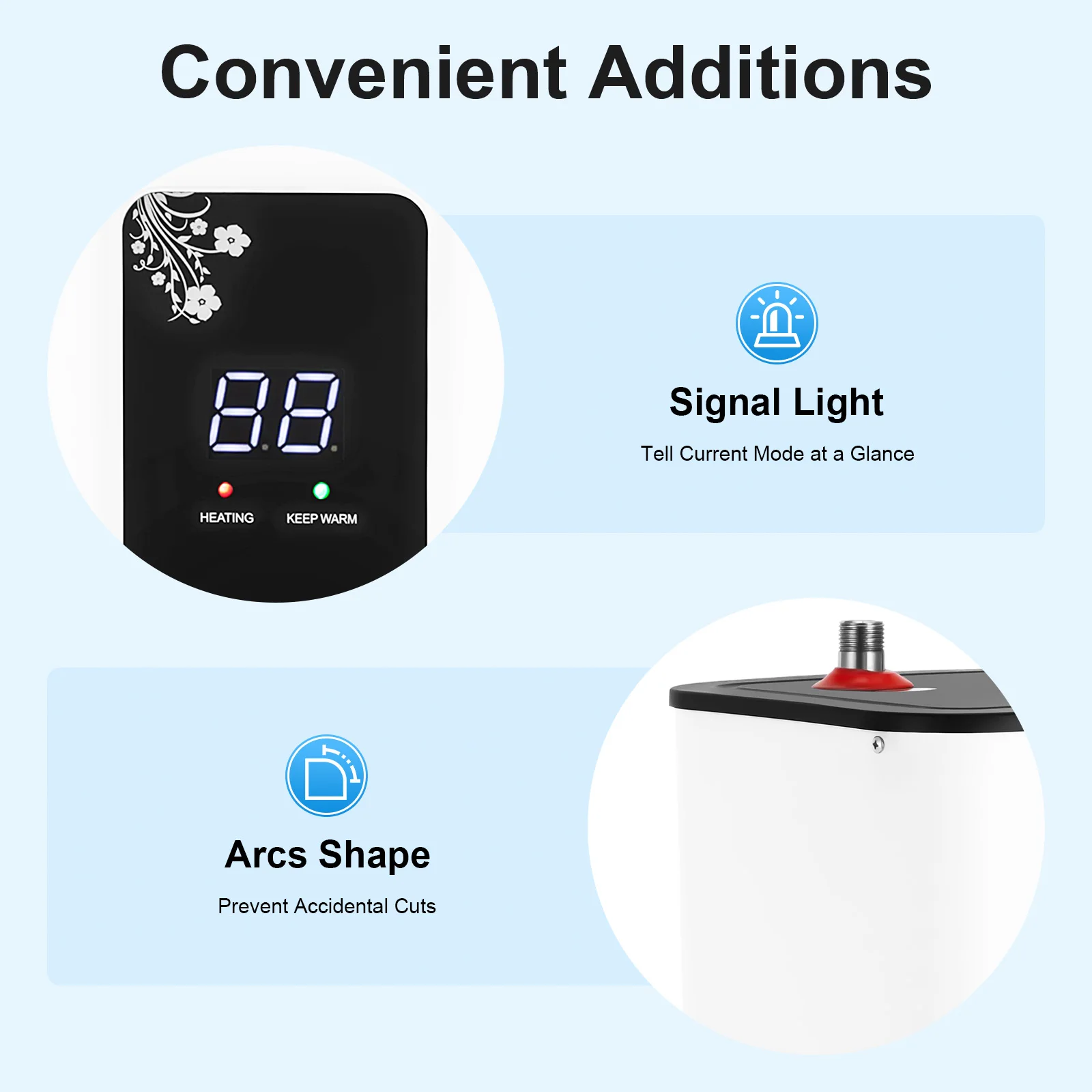 Instant Hot Water Heater 1500W, 8L Electric Mini Tank Water Heater 1500W with Temp Control 32-149°F for Kitchen Bathroom RV