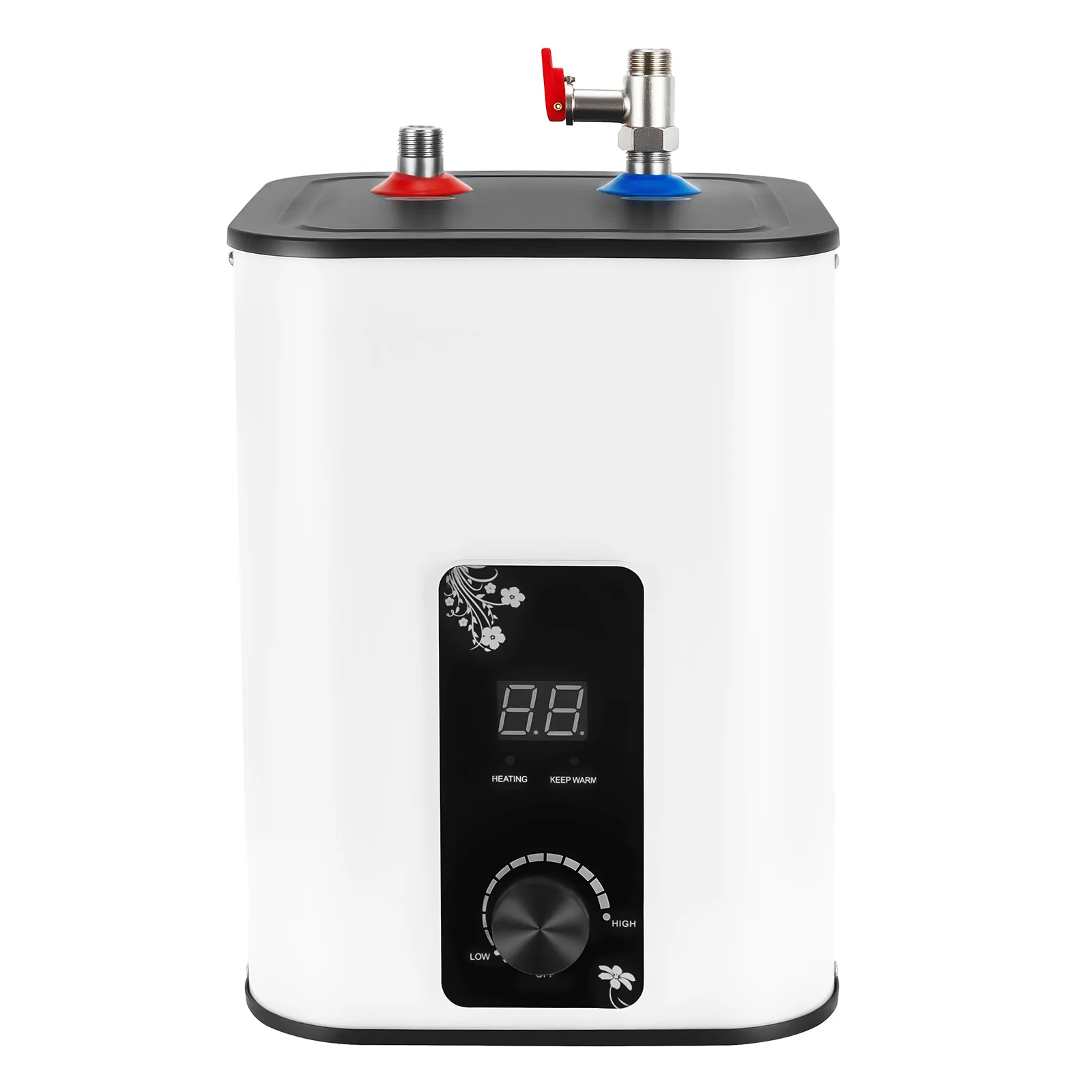 Instant Hot Water Heater 1500W, 8L Electric Mini Tank Water Heater 1500W with Temp Control 32-149°F for Kitchen Bathroom RV