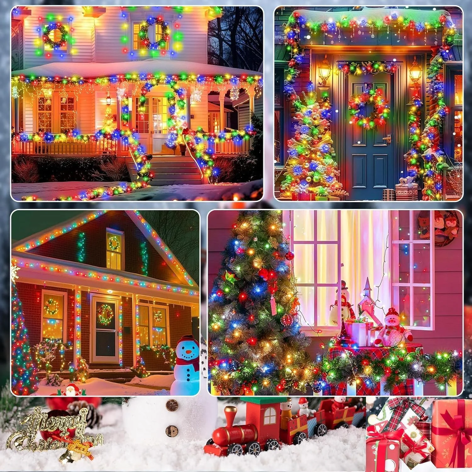 4Pcs/Pack 400 LED Solar Fairy Lights, Copper Wire String Lights with Solar Powered, 8 Lighting Modes, Outdoor/Indoor Lights for Garden, Patio, Wedding, Party & Holiday Decoration(Totaling 157.48 Feet ,Warm/Cool White/Muliticolor for Choose)