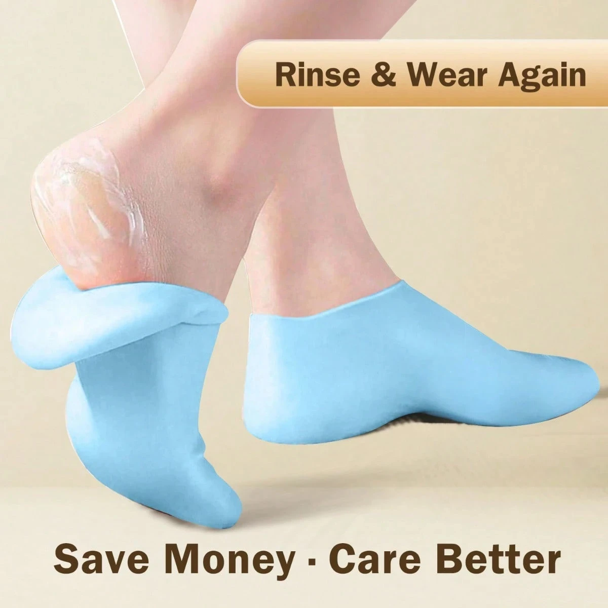 Moisturizing Foot Socks,Silicone Socks for Dry Cracked Feet Women's Foot Socks for Moisturizing,Featuring Massage