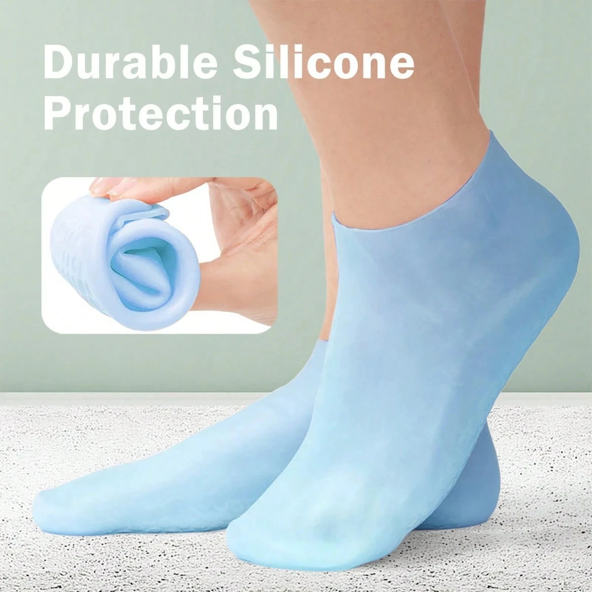 Moisturizing Foot Socks,Silicone Socks for Dry Cracked Feet Women's Foot Socks for Moisturizing,Featuring Massage