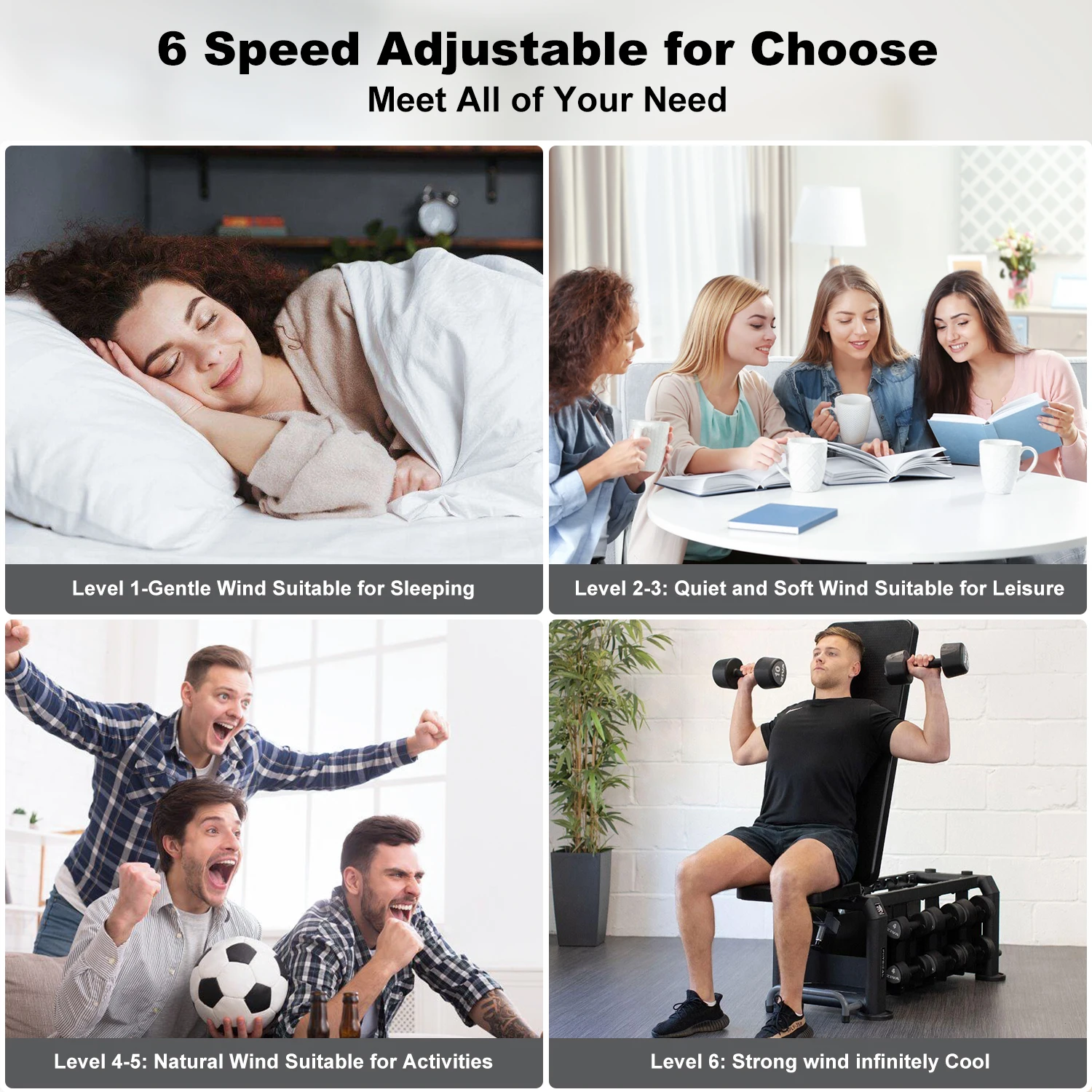 16 Inch LED Ceiling Fan Light with Remote Control Infinite Dimming 6 Levels of Wind Speed Living Room Bedroom Chandelier Fan