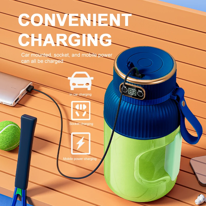 1000ML Portable Juicer Blender Fruit Juicer USB Charging Lemon Orange Fruit Juicing Cup Smoothie Blender Machine Kitchen Tools