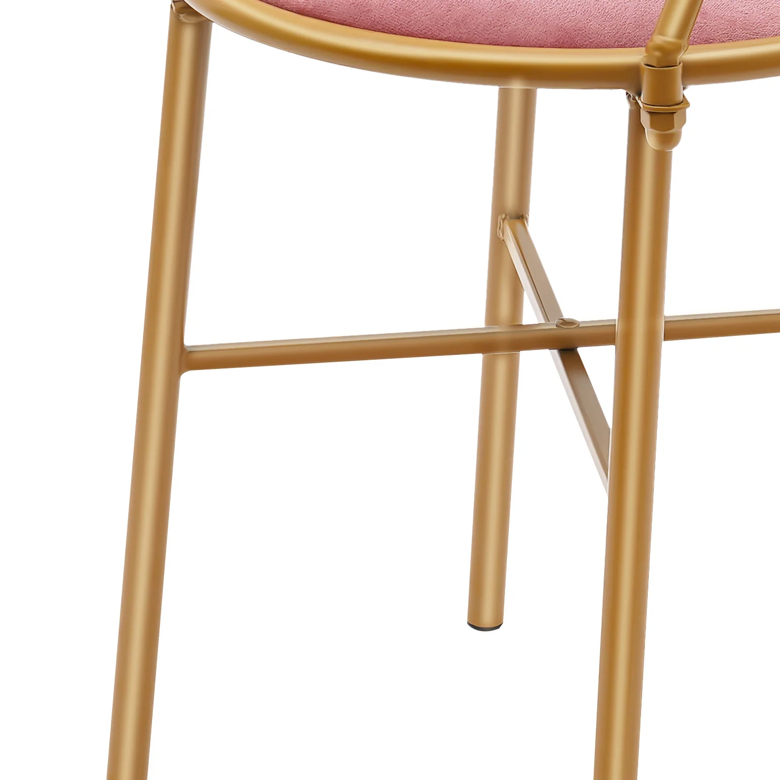 Pink Butterfly Back Vanity Stool Flannelette Makeup Chair Girl Dressing Stool Backrest Manicure Chair for Bedroom Dresser Salon