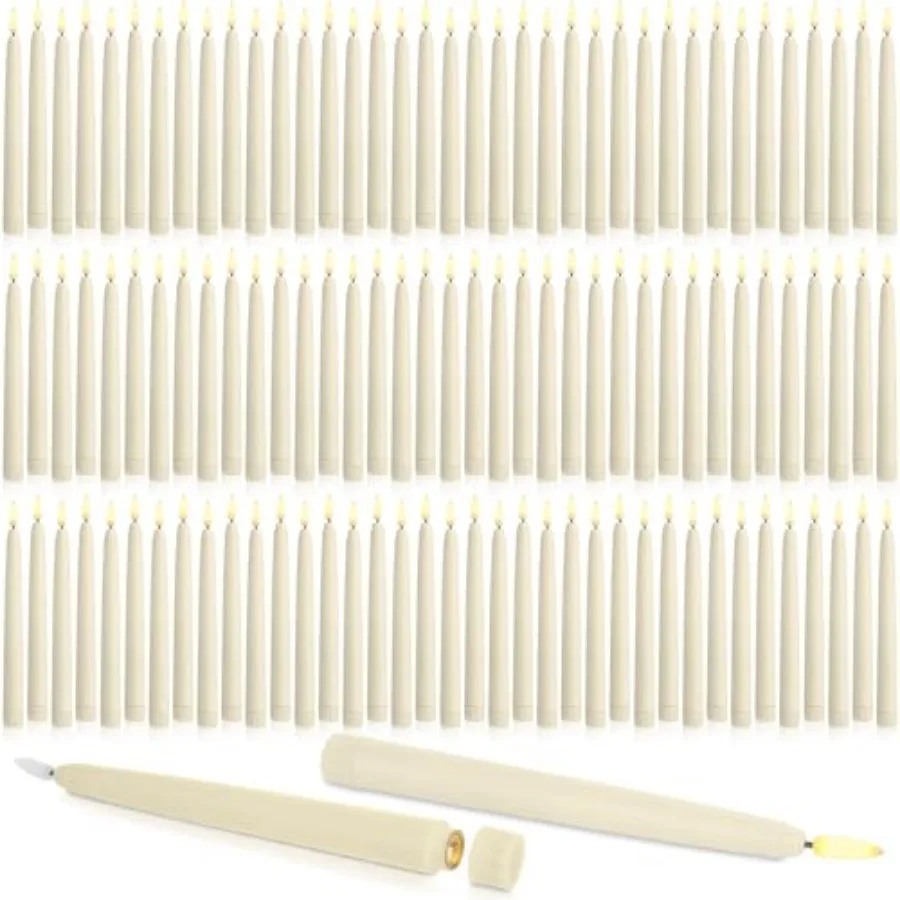 Pcs Flameless Taper Candles LED Taper Candles Flickering Bulk Ivory LED Candlestick for Easter Wedding Church Halloween Christm