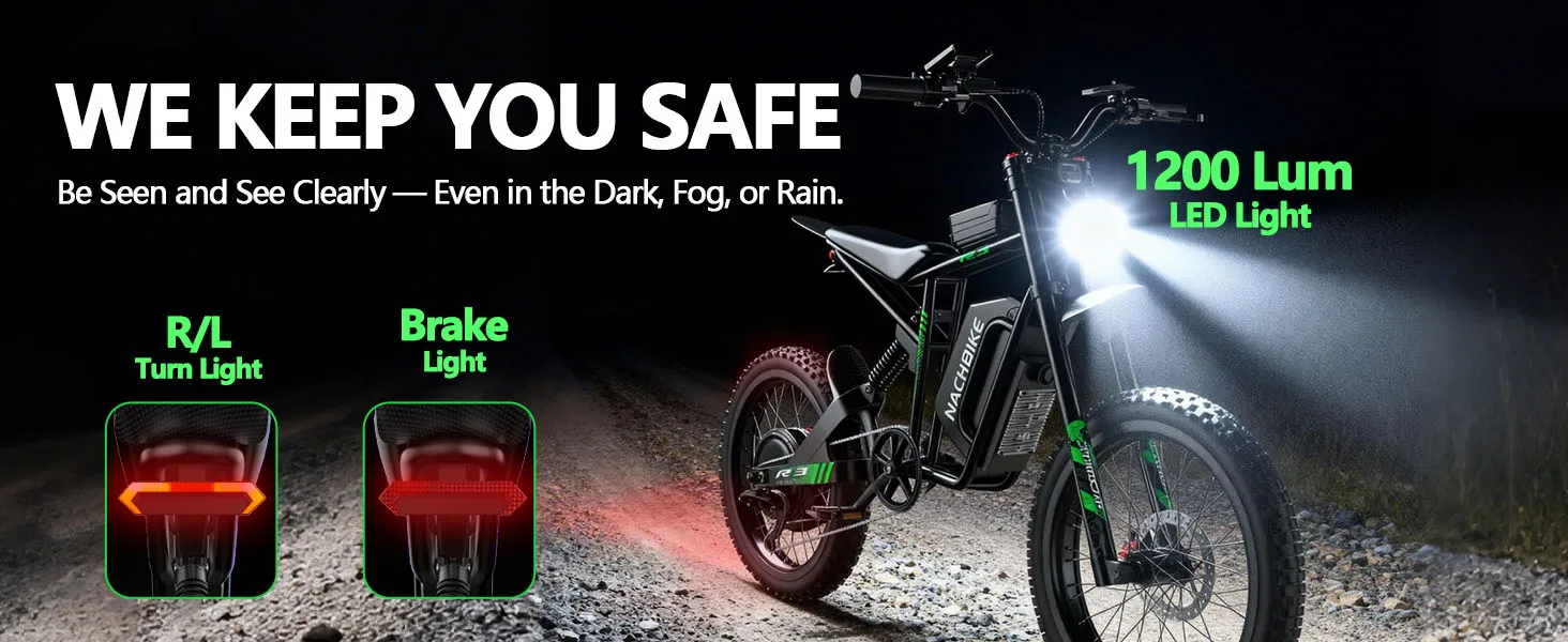 R3 50MPH Electric Dirt Bike 60V25Ah 1500Wh Battery 6000W Electric Bike Max 50Miles Ebike 19" Motorcycle Dual Hydraulic Brake