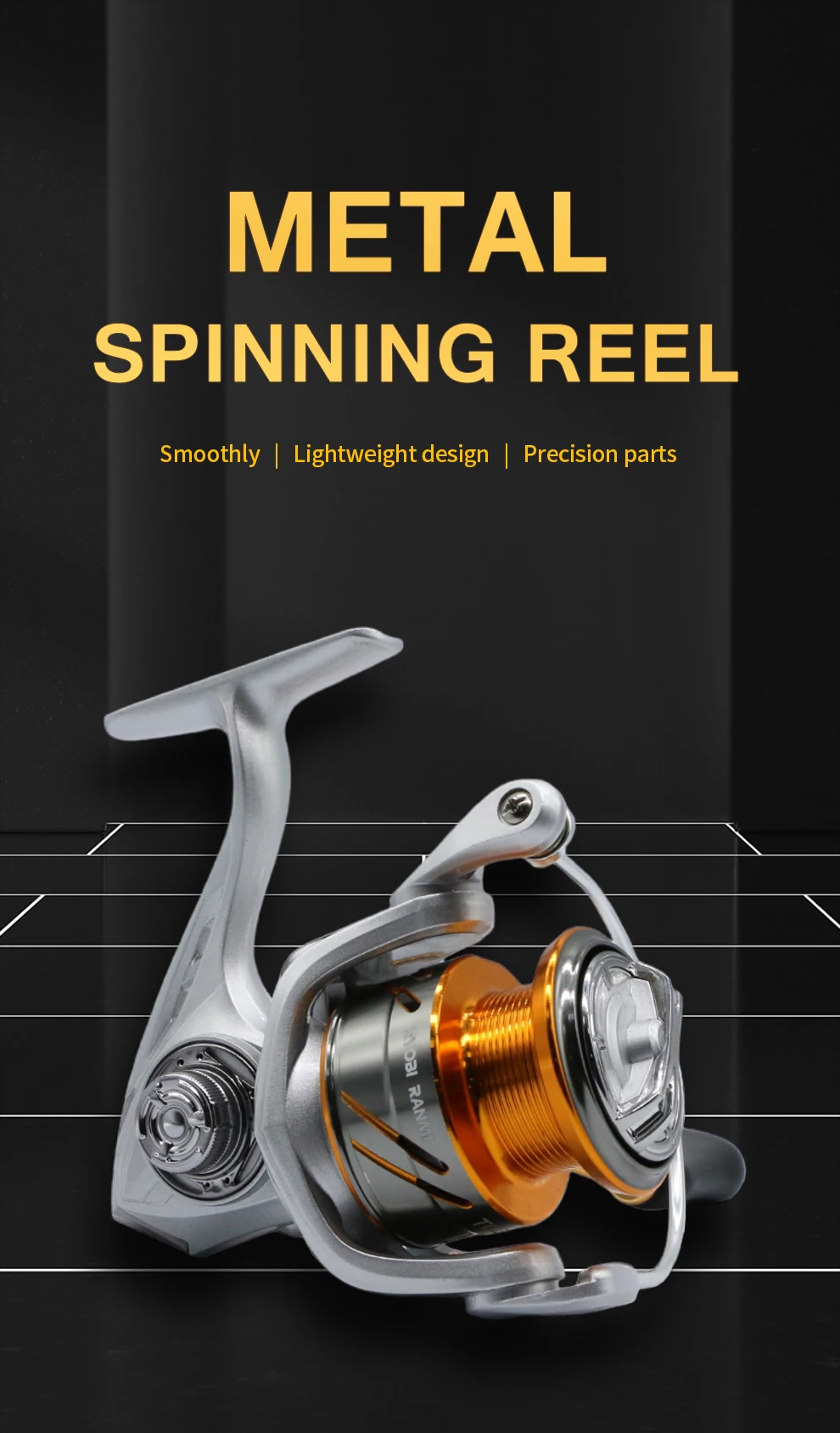 ROOBLINOS TC Spinning Fishing Reel 10KG Max Drag 5.2:1 Gear Ratio Stainless Steel Main Shaft Ball Bearings Freshwater Saltwater
