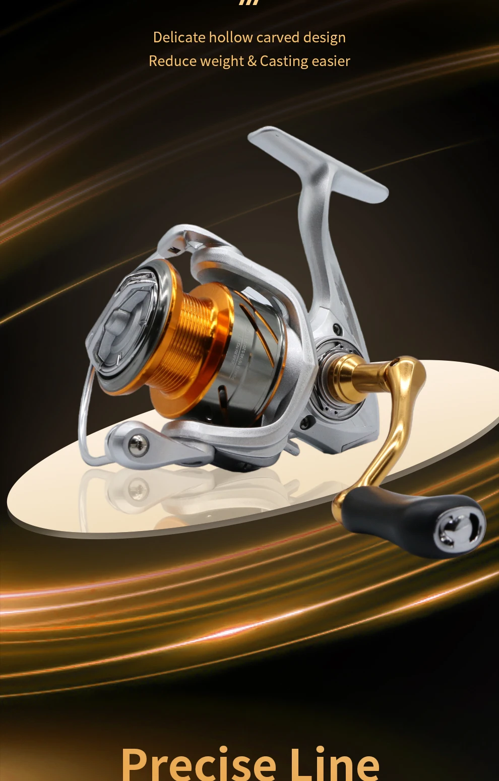 ROOBLINOS TC Spinning Fishing Reel 10KG Max Drag 5.2:1 Gear Ratio Stainless Steel Main Shaft Ball Bearings Freshwater Saltwater