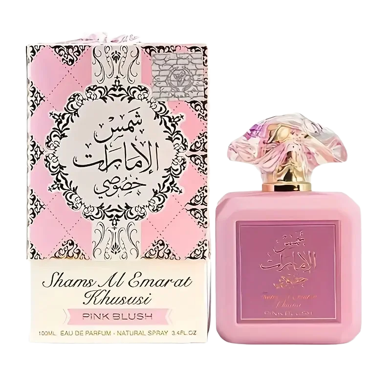 ARD AL ZAAFARAN Pink Blush Eau De Parfum 100ML With Original Gift Box Long Lasting Soft Sweet Floral Vanilla Musk Fragrance Women Perfume Matte Pink Square Bottle Crystal Petal Cap Romantic Scent Wedding Anniversary Gift for Ladies