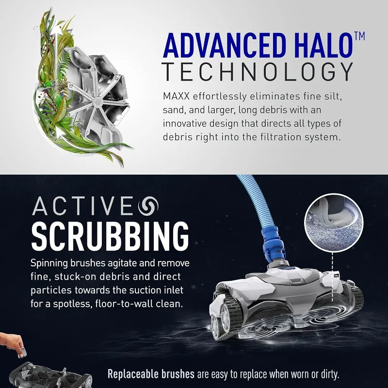 Polaris MAXX Premium Suction-Side Automatic Pool Cleaner for All In-Ground Pool Surfaces, Smart Navigation, Energy Efficient