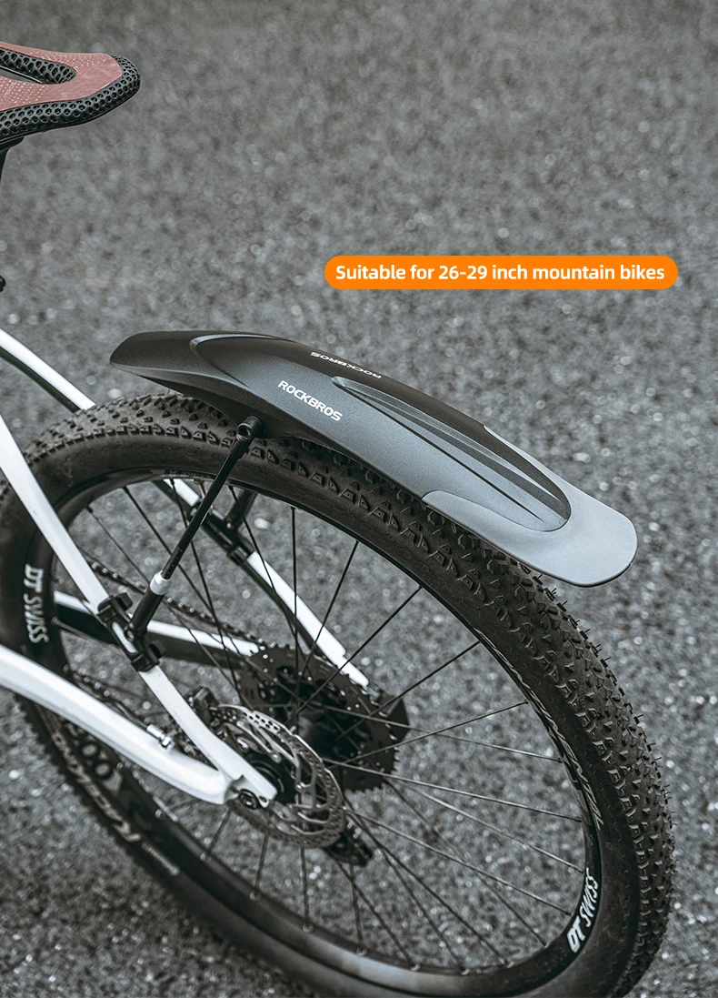 ROCKBROS Bicycle Mudguard Mountain Bike Fenders Widen Quick Release 26-29 Inch Bike Durable Adjustable Fender Bicycle Accessary