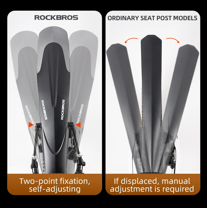 ROCKBROS Bicycle Mudguard Mountain Bike Fenders Widen Quick Release 26-29 Inch Bike Durable Adjustable Fender Bicycle Accessary