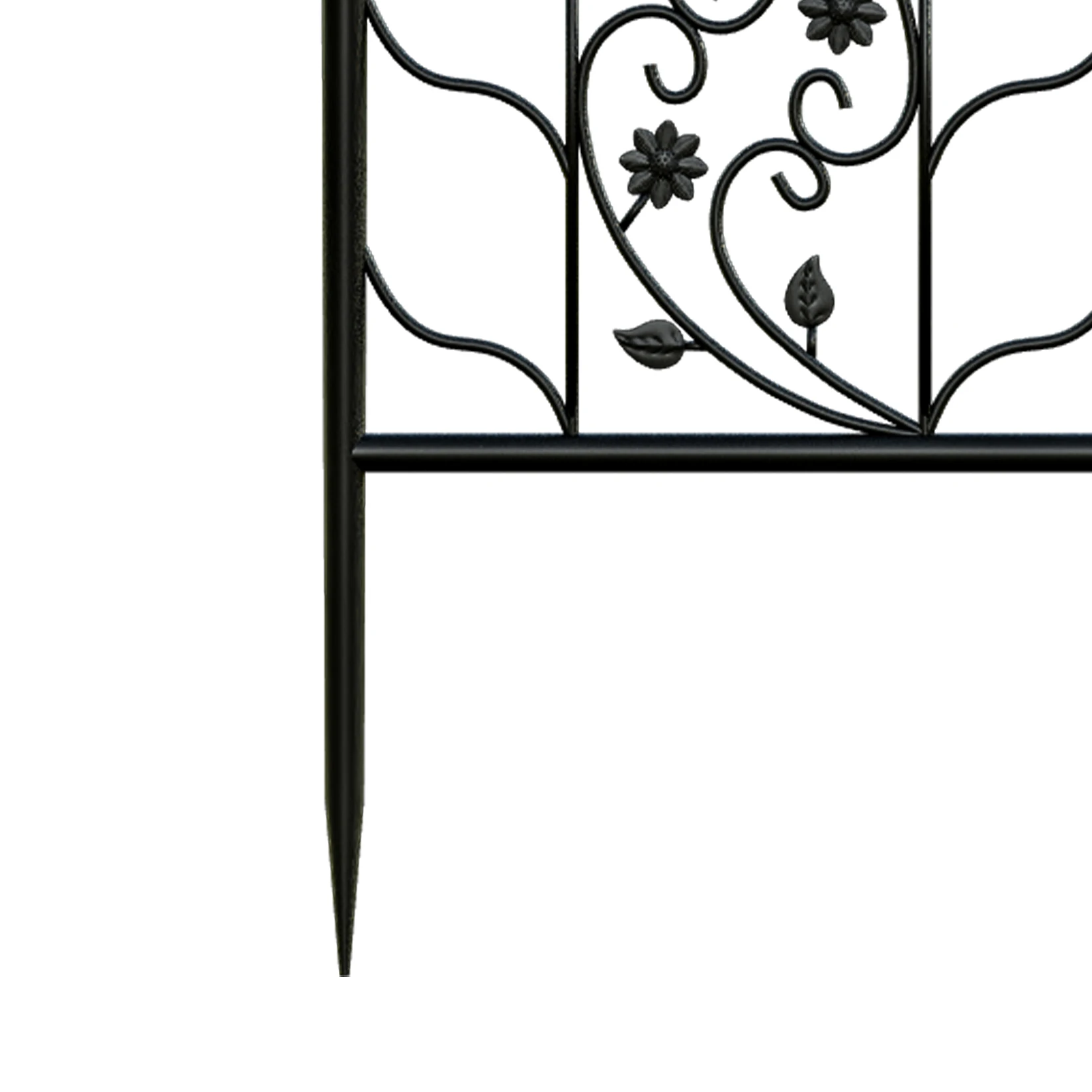 71 inch Garden Trellis Decorative Outdoor Tall Metal Fence Black Lattice Panel Yard Corner Décor for Climbing Plant Flower