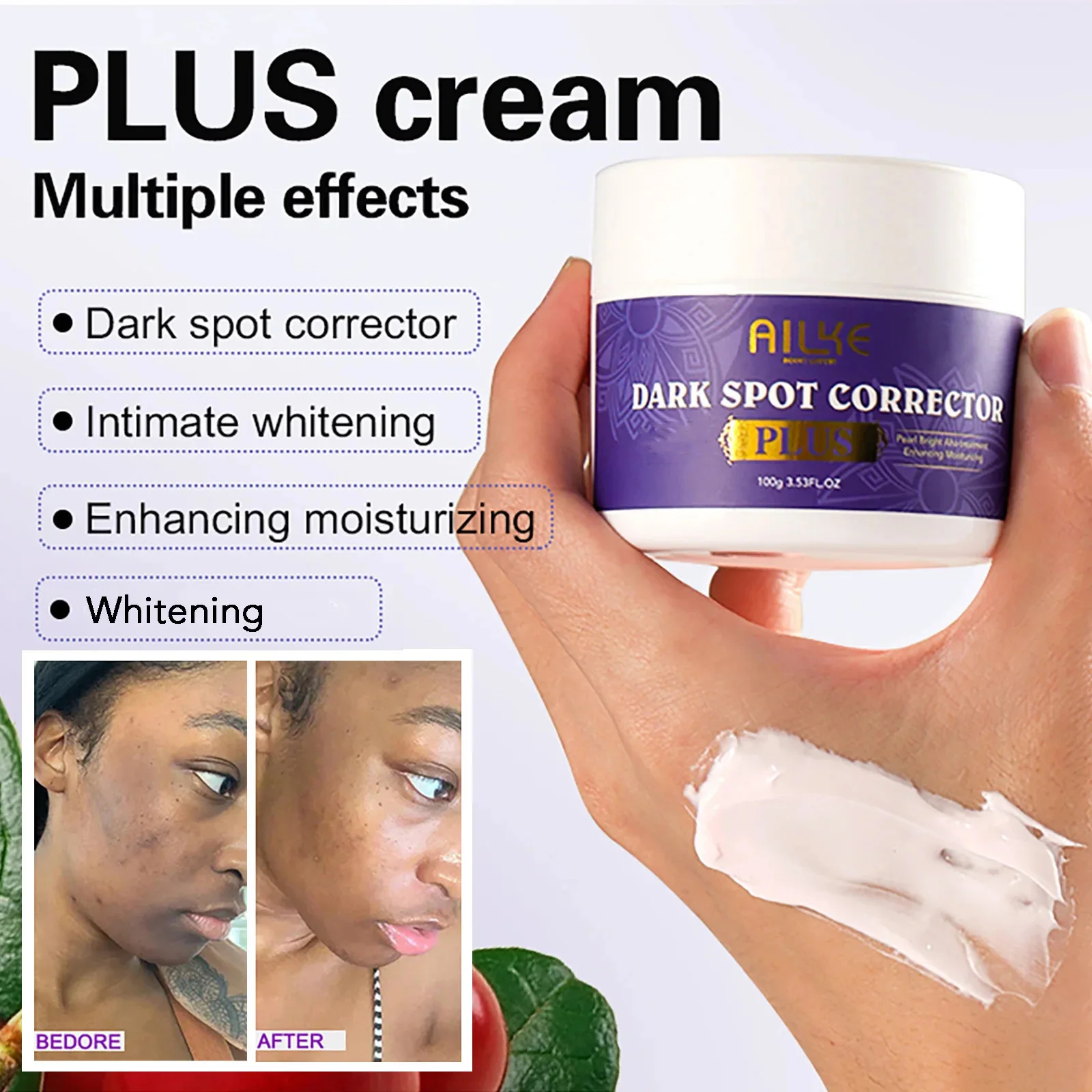 AILKE Glutathione PLUS Whitening Skin Care Set, Advanced Lightening Lotion, Moisturizes, Softens, Brighten Kit for Men, Women