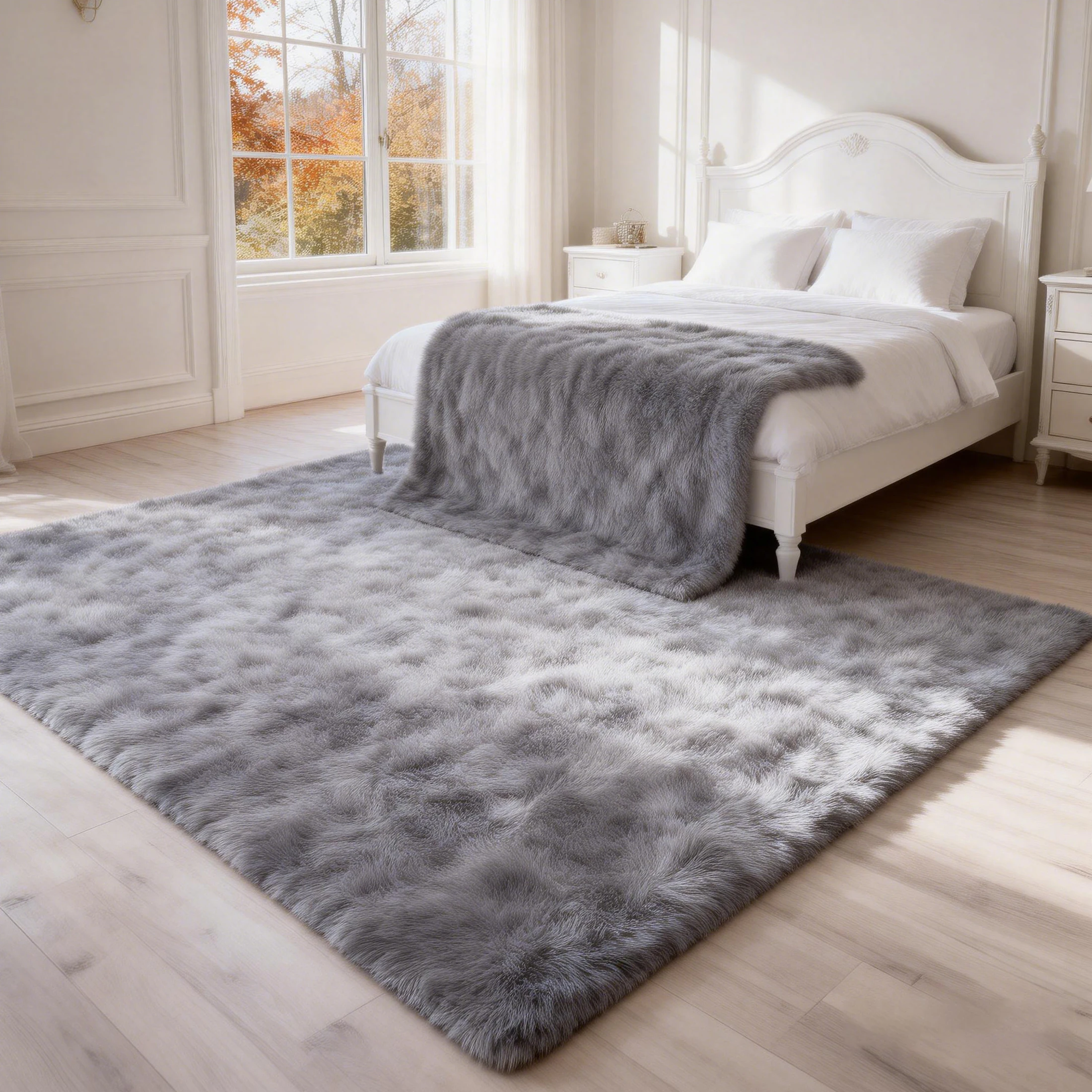 6x9 Ft Large Shag Rugs for Living Room Decor, Tie-Dyed Ultra Soft Fluffy Furry Area Rugs for Bedroom Indoor Floor, Aesthetic Rug