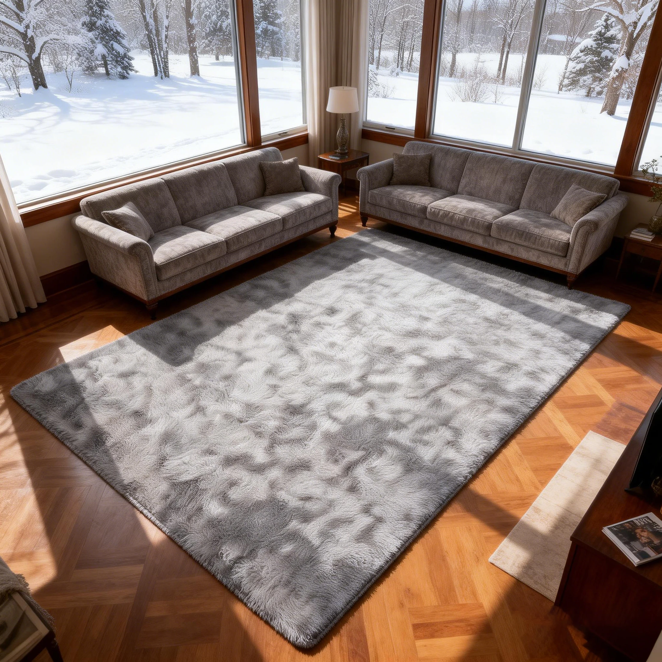 6x9 Ft Large Shag Rugs for Living Room Decor, Tie-Dyed Ultra Soft Fluffy Furry Area Rugs for Bedroom Indoor Floor, Aesthetic Rug